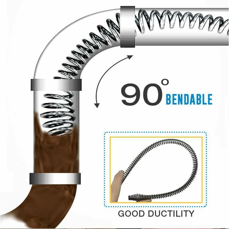Drain cleaning spiral with drill adapter