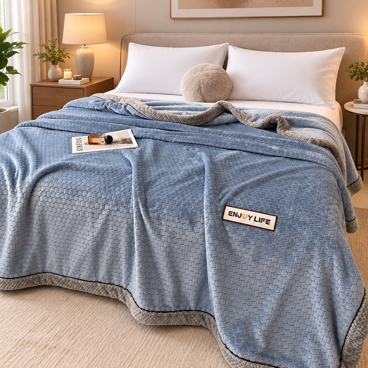 Plüsch Kuscheldecke Milchvelours – Ganzjahres Wohndecke