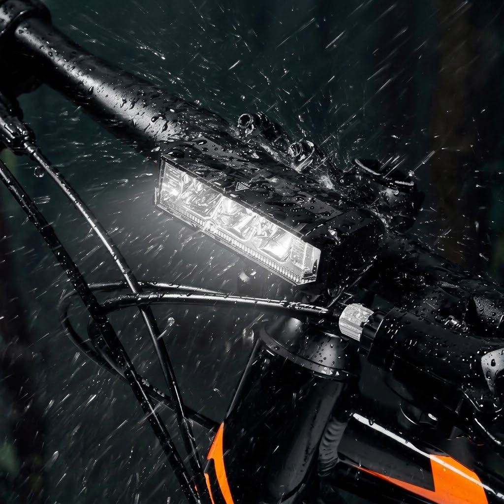 Fahrrad-Frontlicht LED 1000 Lumen, aufladbar mit 2000-mAh-Akku