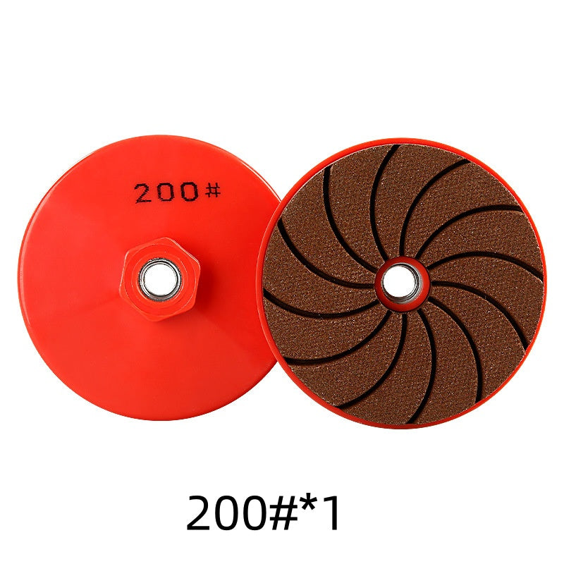 Polishing disc with cooling structure for angle grinders