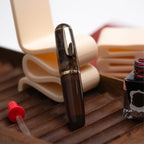 Fountain pen with fine nib and acrylic body