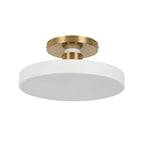 Round LED ceiling light with brass fitting, Ø 30 cm