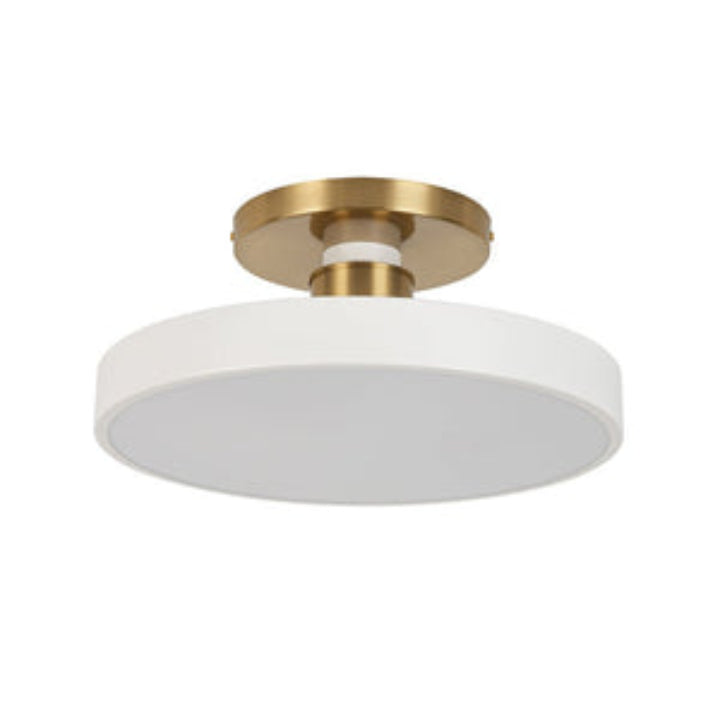 Round LED ceiling light with brass fitting, Ø 30 cm