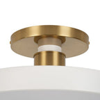Round LED ceiling light with brass fitting, Ø 30 cm
