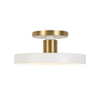 Round LED ceiling light with brass fitting, Ø 30 cm