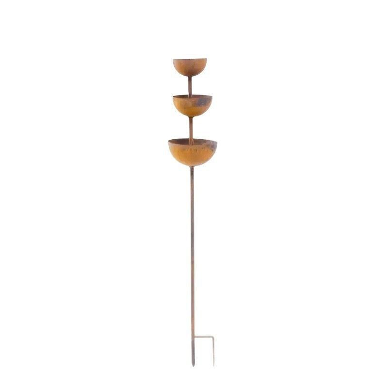 3-tier bird feeder station made of iron – stable with ground spike