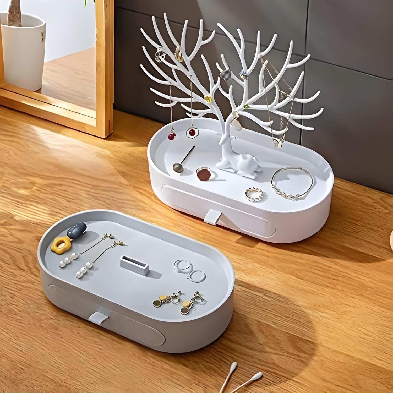 Schmuckständer Baum Design mit Schublade
