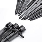 Irrigation set with 360° rotatable nozzles for garden watering