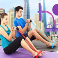 Resistance Band Sit-Up Trainer with Foot Pedals