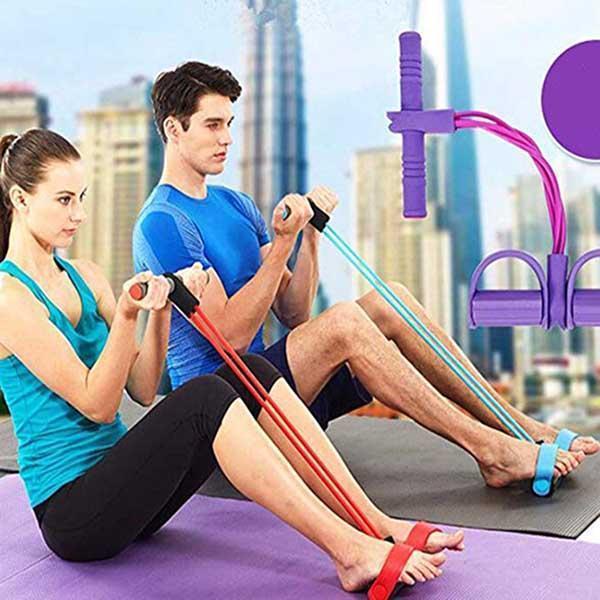 Widerstandsband Sit-Up Trainer mit Fußpedalen