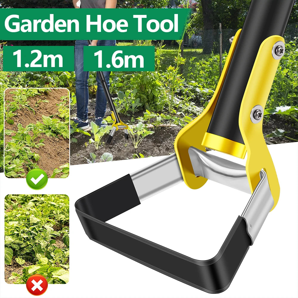 Gartenhacke Edelstahl mit ergonomischem Langgriff