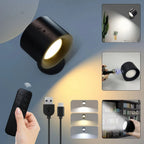 LED wall light with remote control and magnetic base
