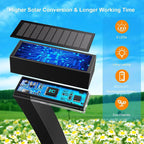 Solar-Wegleuchte 7-Form 46 cm Schwarz – Warmweißes LED-Licht