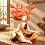 Yoga-Figur Dekorativ Handbemalt
