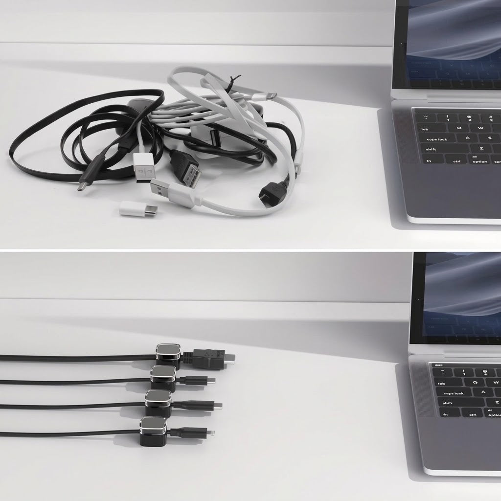 Magnetische KabelclipsOrdnung für Schreibtisch und Zuhause