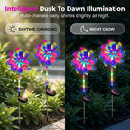 Solar garden windmill with LED lighting – Colorful windmill