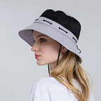 Atmungsaktiver Sonnenhut für Damen mit verstellbarem Kinnriemen