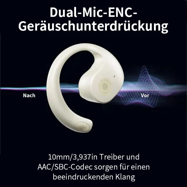 Bluetooth-Kopfhörer kabellos mit Ohrhaken