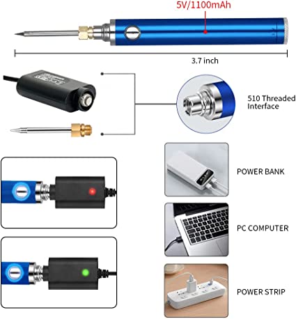 USB-Lötkolben kabellos wiederaufladbar