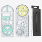 Multifunctional Geometry Ruler with Protractor