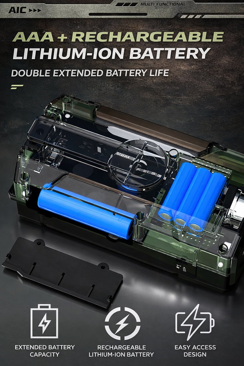 Emergency Radio Solar with Hand Crank and Power Bank