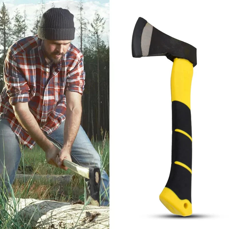 Spaltaxt Fiberglas mit Carbonstahl-Klinge für Camping und Garten