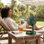 Tischventilator ausziehbar mit Handy-Halterung