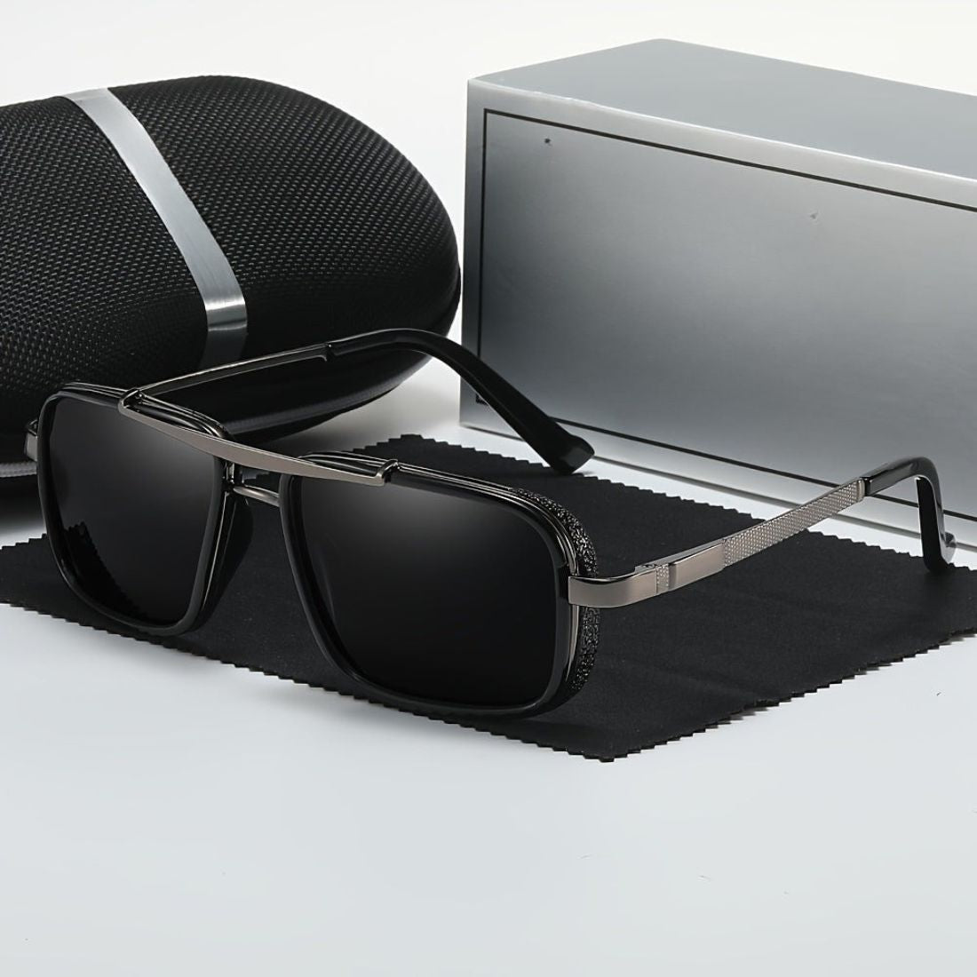 Herren Sonnenbrille Gepolarisiert mit Edelstahl-Rahmen
