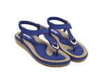 Toe separator sandals with elastic strap