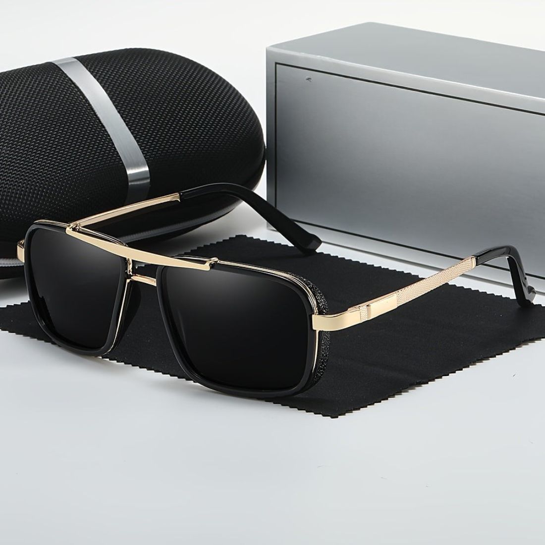 Herren Sonnenbrille Gepolarisiert mit Edelstahl-Rahmen