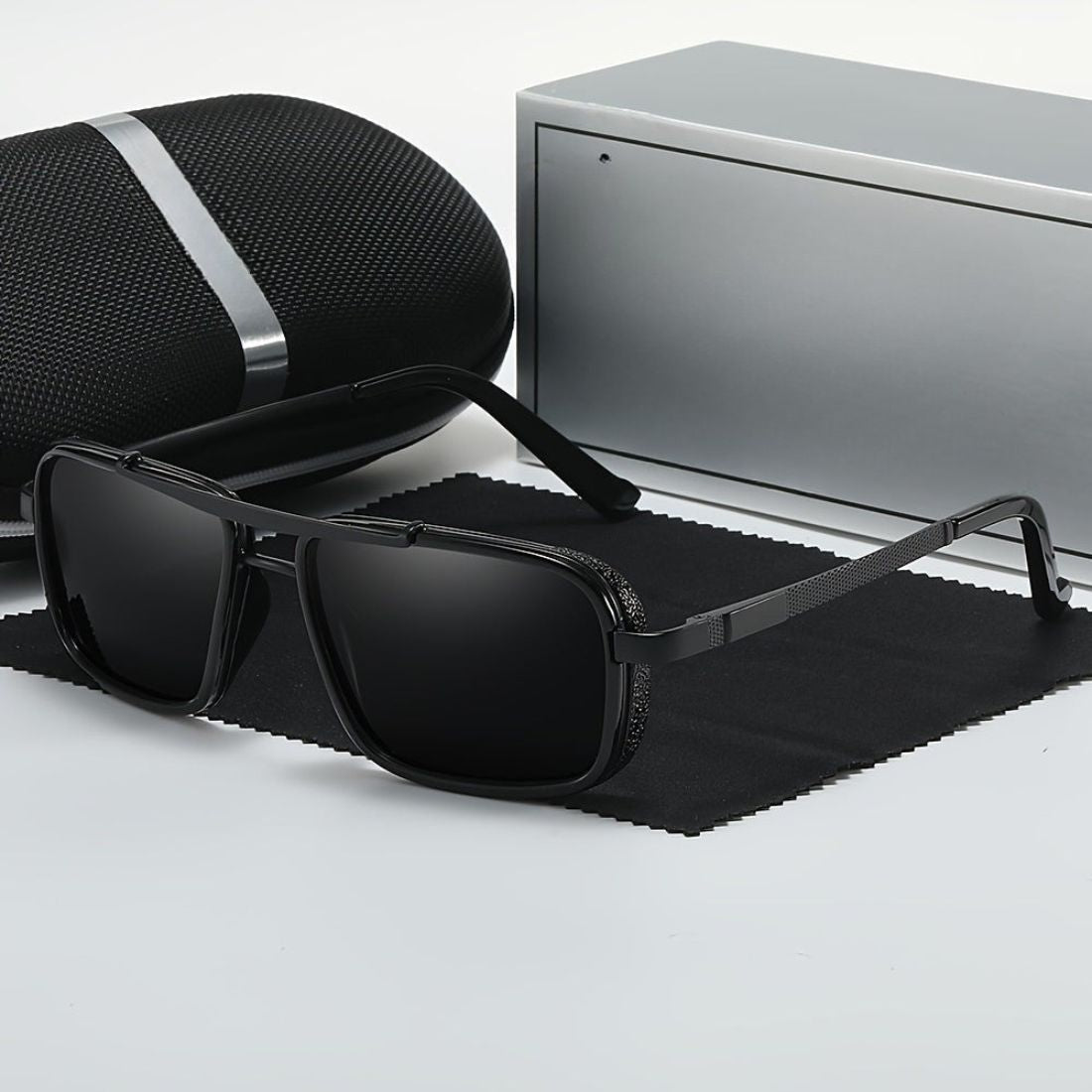Herren Sonnenbrille Gepolarisiert mit Edelstahl-Rahmen