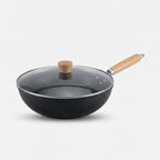 Wok mit Keramik-Antihaftbeschichtung und Glasdeckel