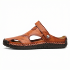Herren-Sandalen Leder mit Klettverschluss