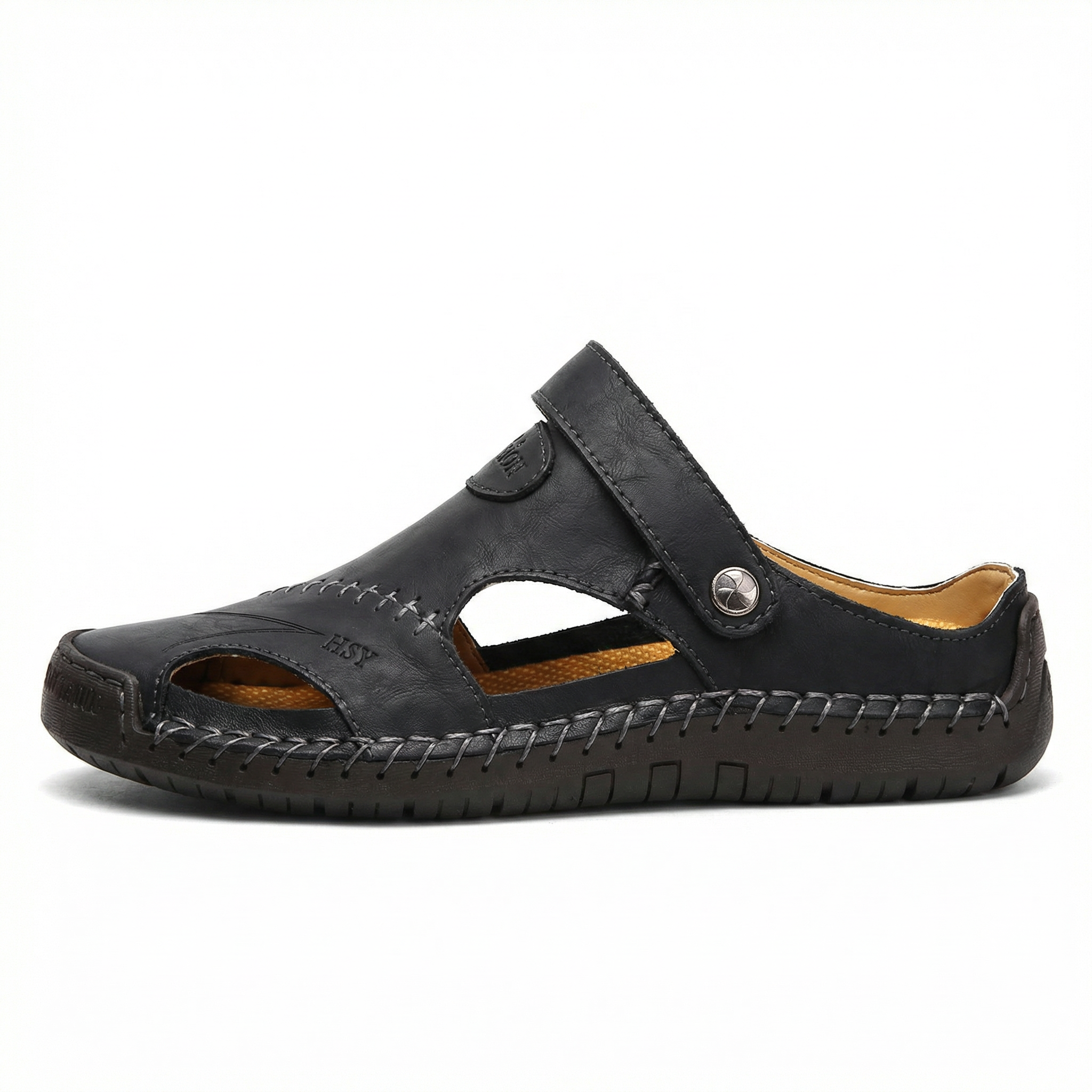 Herren-Sandalen Leder mit Klettverschluss