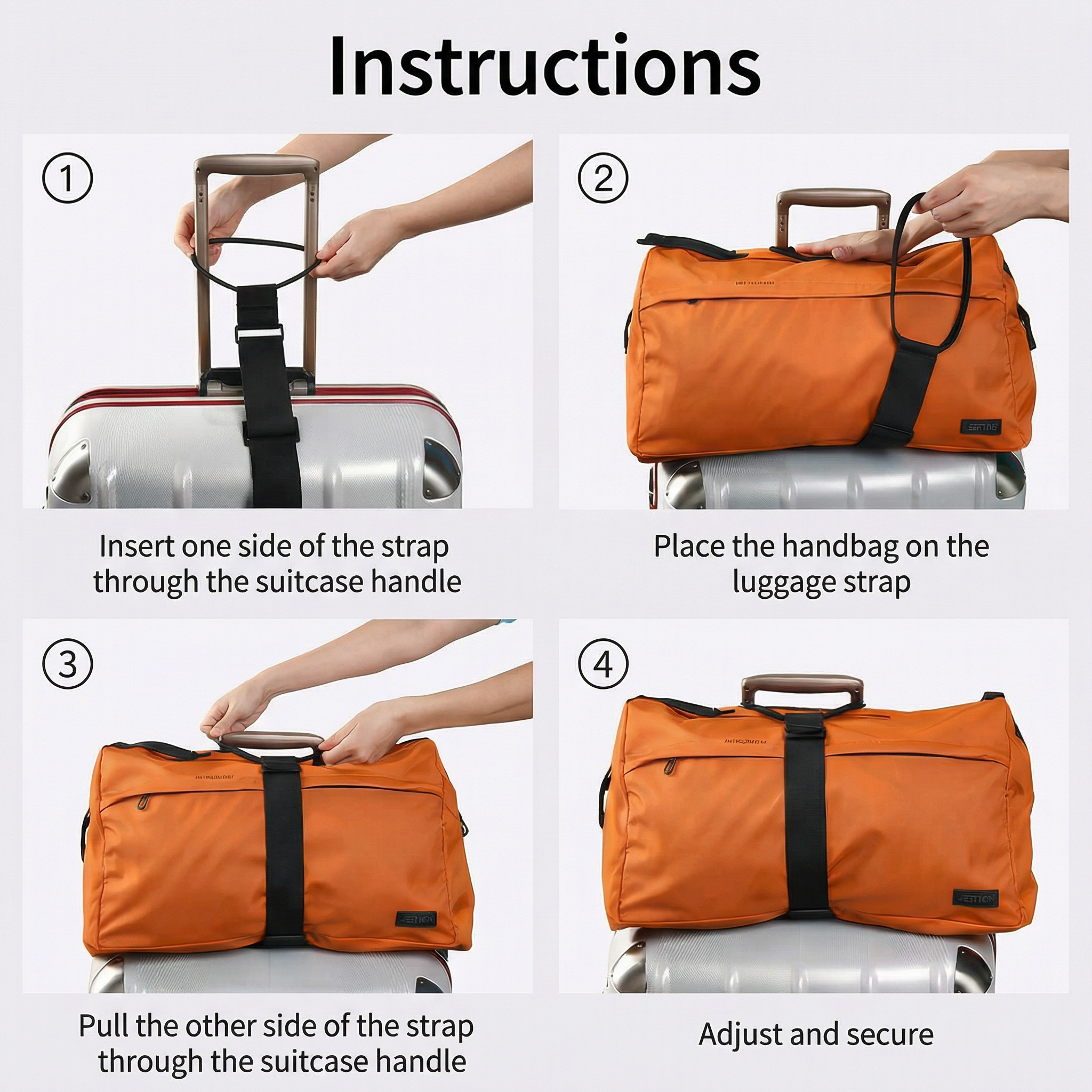 Adjustable luggage strap for suitcase