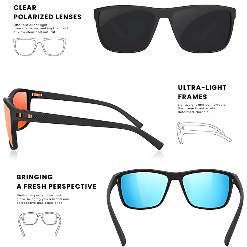 Polarized Sunglasses Set with UV Protection