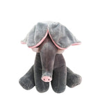 Interactive elephant toy with music and movable ears