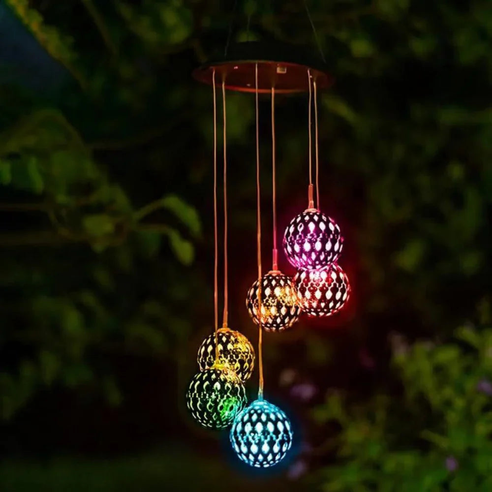 Solar-LED-Windspiel – Farbwechselndes Licht für Garten & Balkon