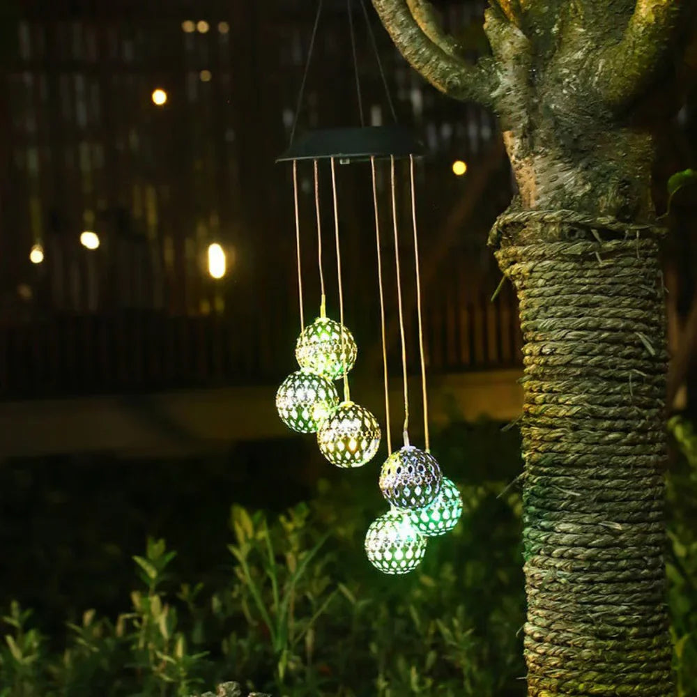 Solar-LED-Windspiel – Farbwechselndes Licht für Garten & Balkon