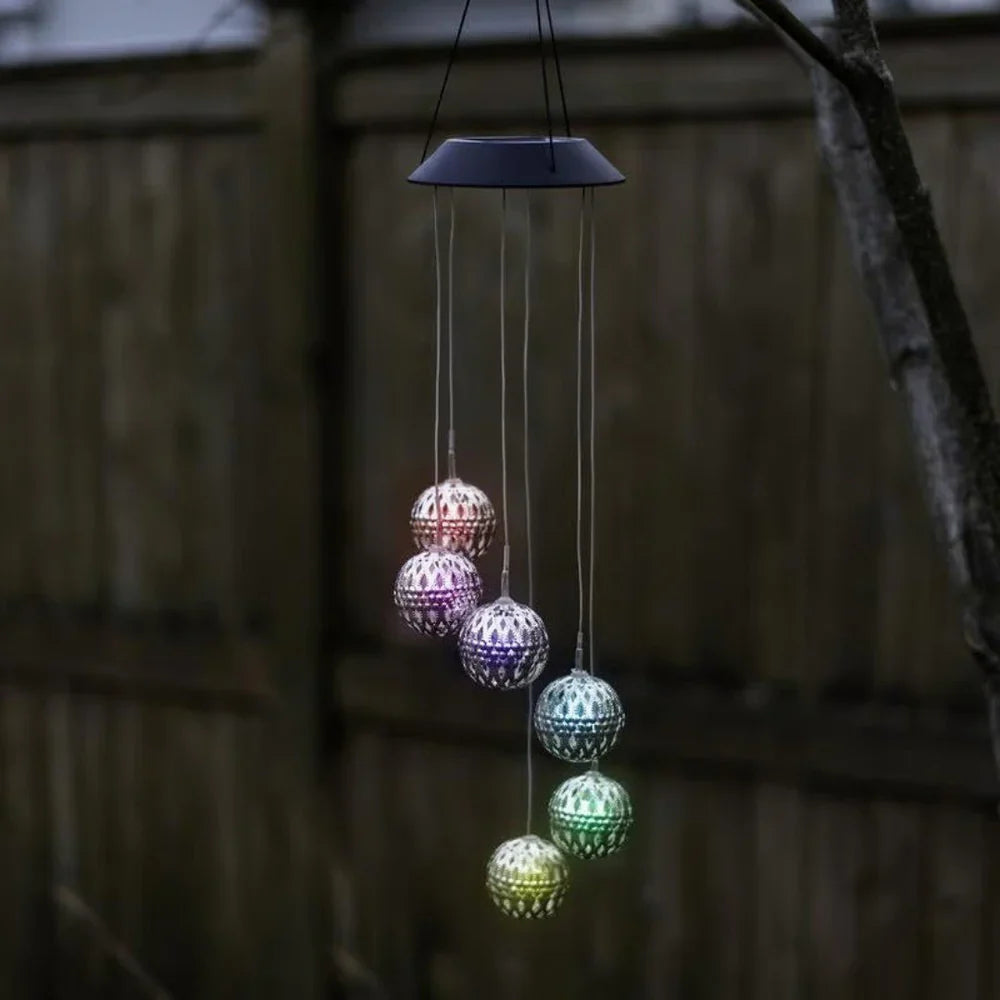 Solar-LED-Windspiel – Farbwechselndes Licht für Garten & Balkon