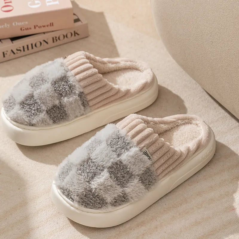 Cozy Slippers with Thick Soft Sole – Warm & Non-Slip