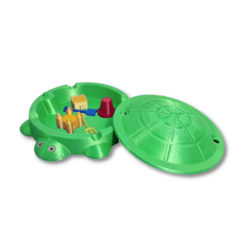 Schildkröten-Sandkasten mit Spielsand und Zubehör