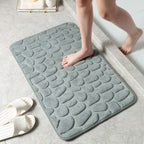 Memory Foam Badematte mit Kieselstein-Design
