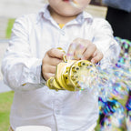 Automatic bubble machine with pistol grip
