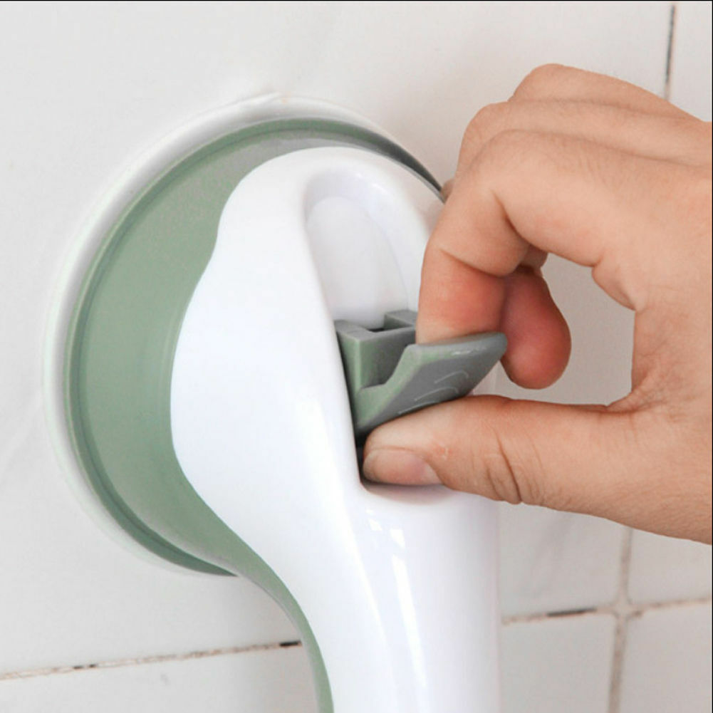 Grab bar with suction cup – no drilling for shower, bath, and toilet