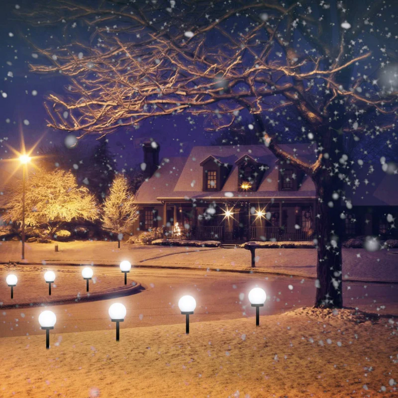 Solar Globe Lights for the Garden – Warm Light, Completely Cordless (2 Pieces)