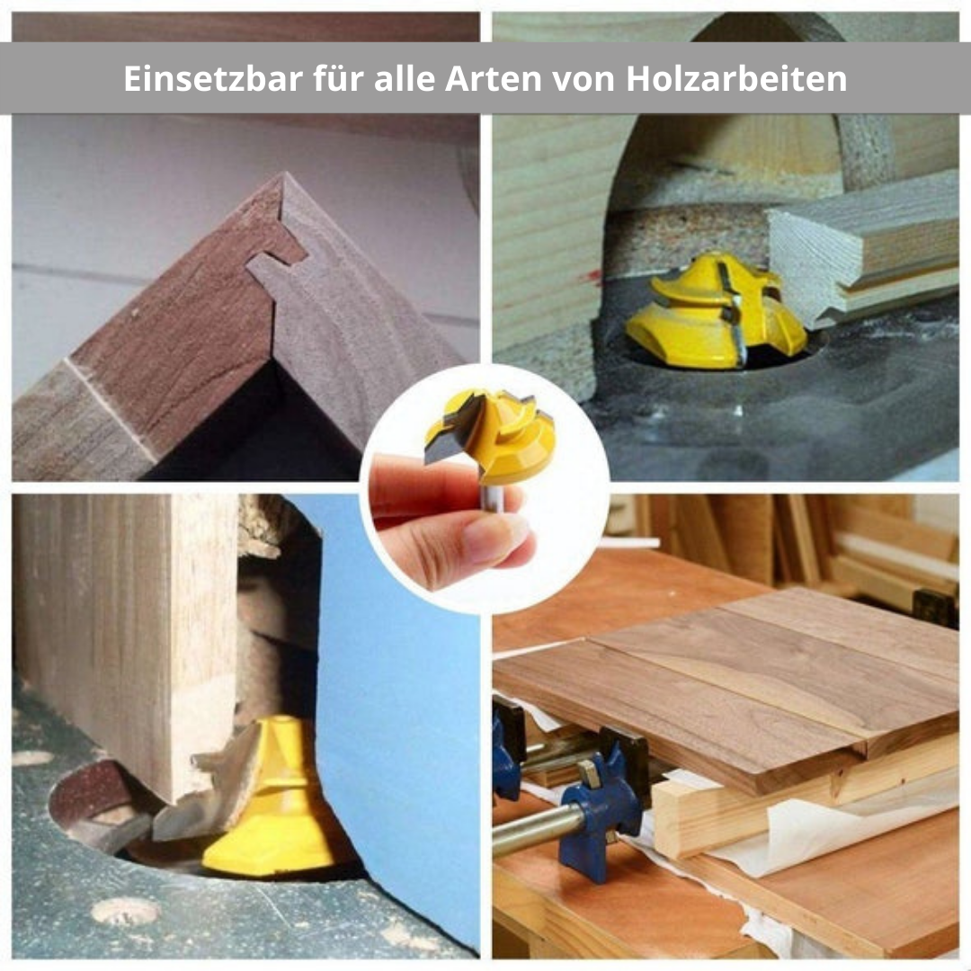 Gehrungsfräser 45-Grad für Holzverbindungen mit 8mm Schaft