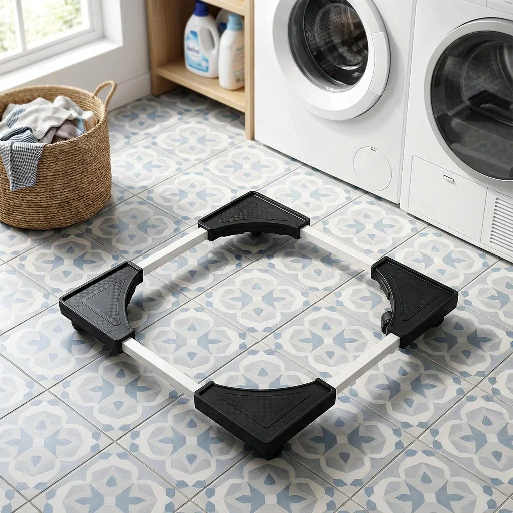 Adjustable Equipment Trolley – Stable Base for Washing Machine