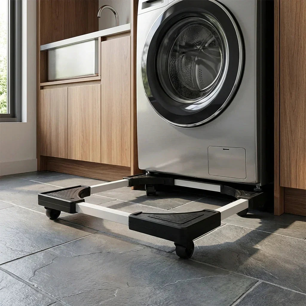 Adjustable Equipment Trolley – Stable Base for Washing Machine