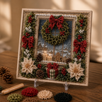 3D Stoff-Bastelset Weihnachten mit vorgestanzter Schablone